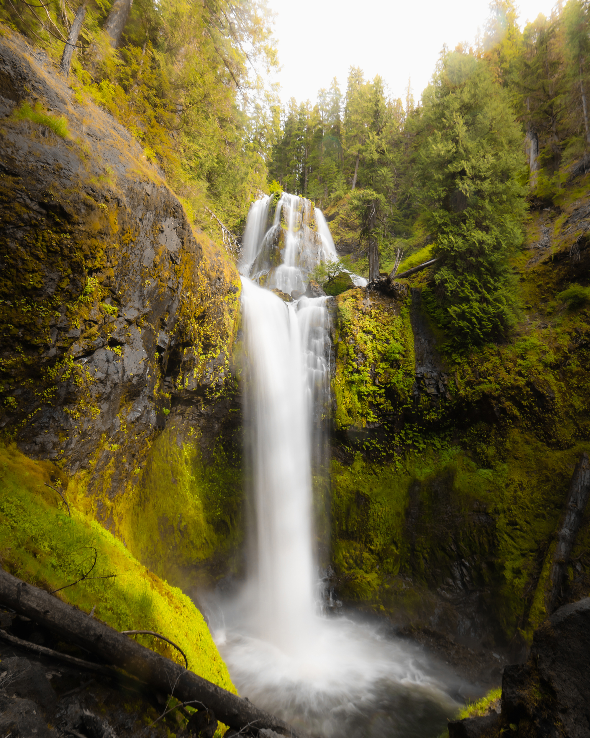 Falls Creek Falls in Columbia River Basin in Southern Washington Long Exposure Photography